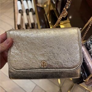 Tory Burch Emerson Chain Wallet Crossbody Shoulder Bag With Charm